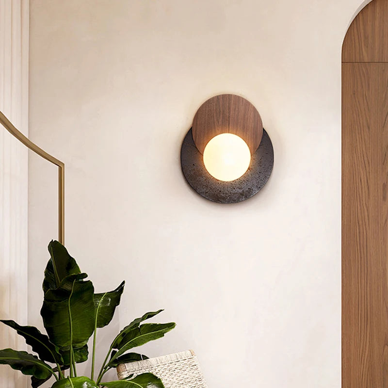 Led Black Stone Light Luxury High-End Atmosphere Wall Lamp