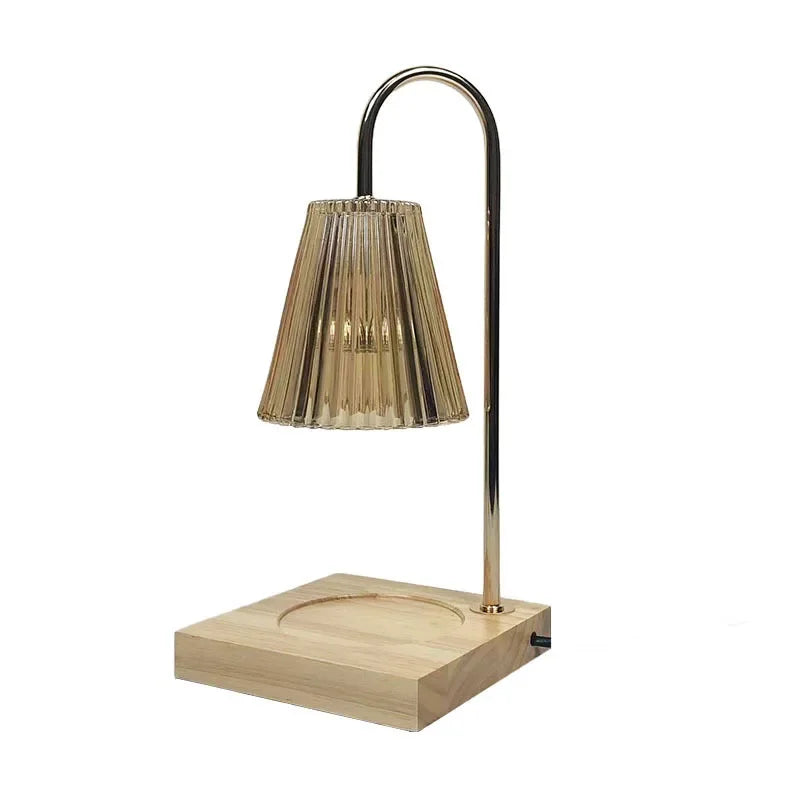 Adjustable Brightness Wooden Aromatherapy Candle Lamp