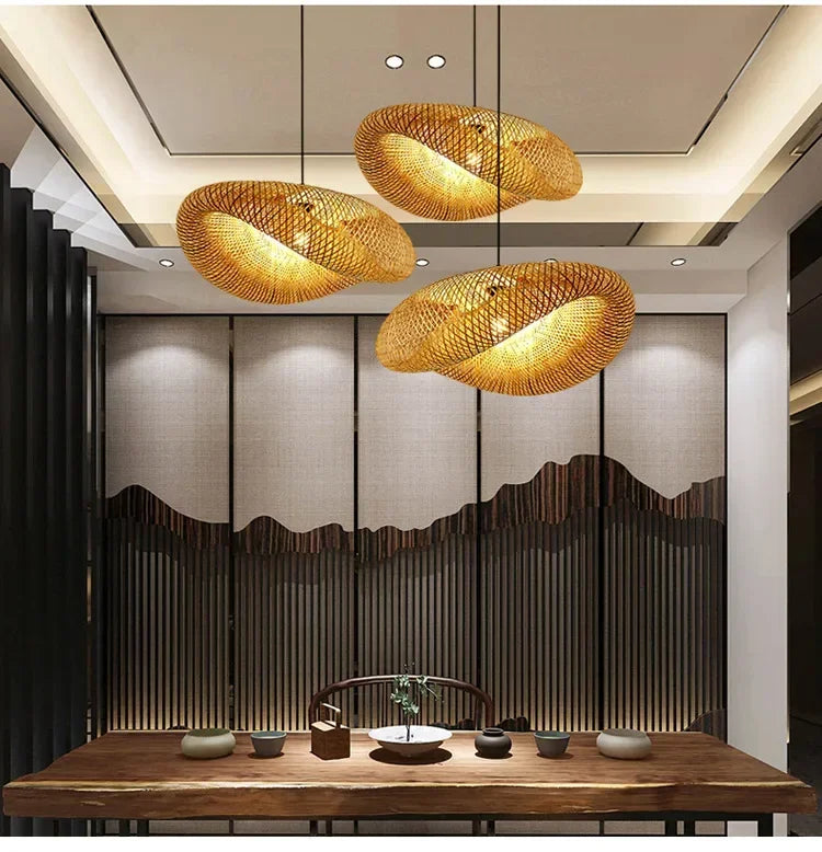 Bamboo Hand Weaving Pendant Light