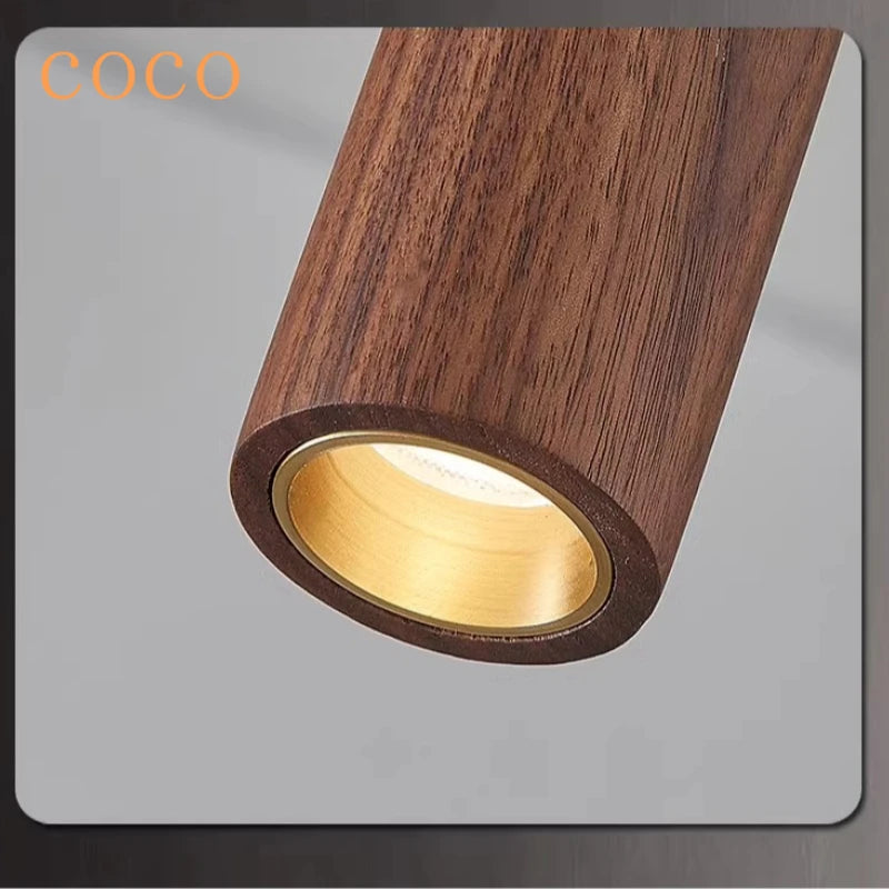 Rotary staircase, North American black walnut villa living room