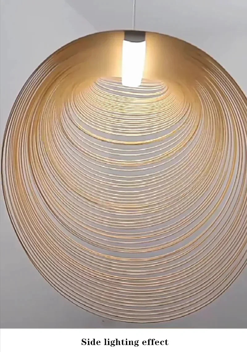 Birch Wood LED Pendant Light Nordic Designer Pendant Lamp