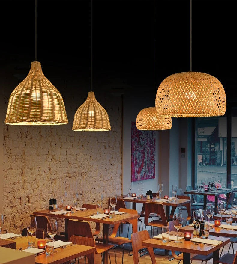 Bamboo Lantern 30cm Pendant Lamp