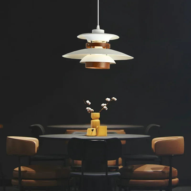 Danish Designer Walnut Led Pendant Lamp