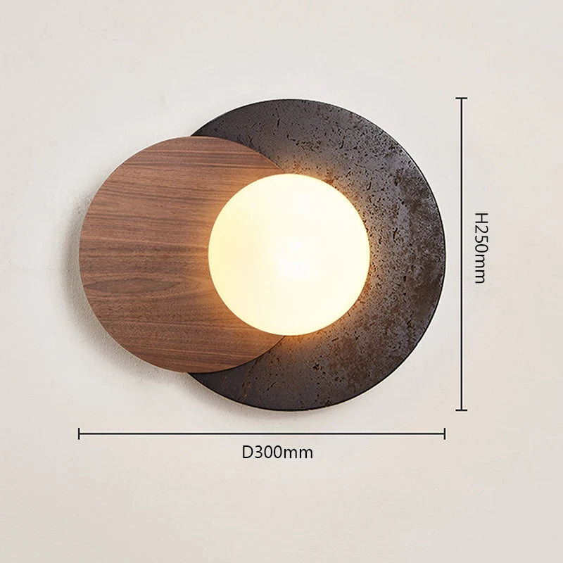 Led Black Stone Light Luxury High-End Atmosphere Wall Lamp
