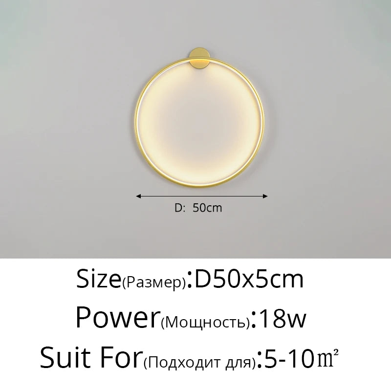 Simple Circle Background Decoration Lamp