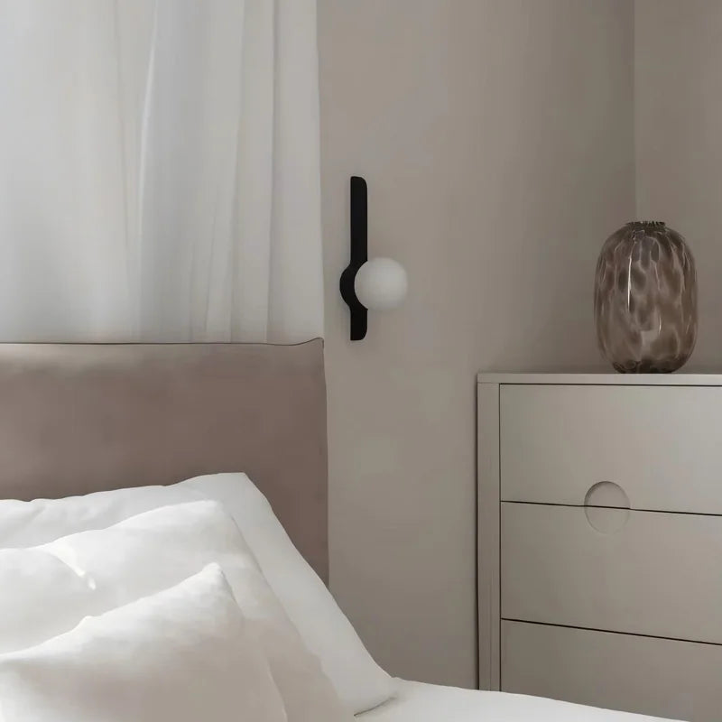 Globe Glass Moonlight Creative Walnut Wood,