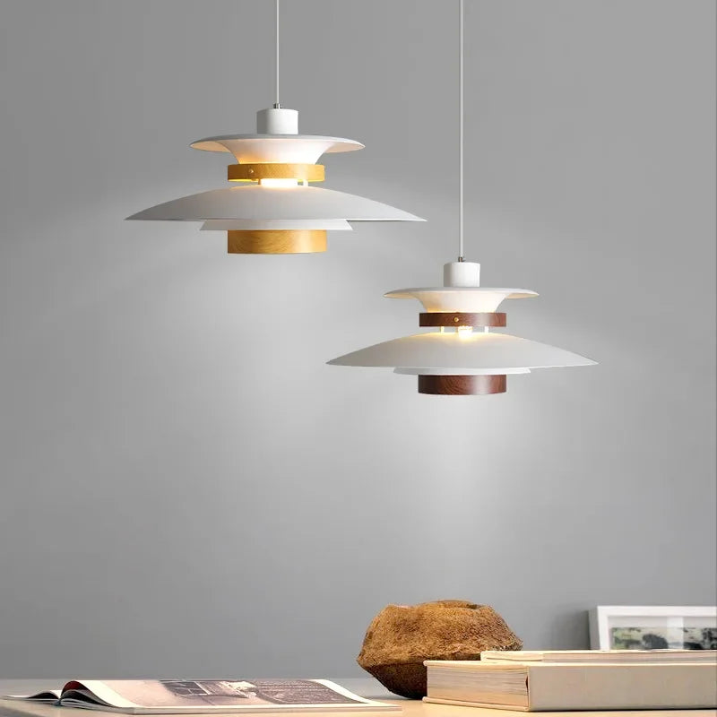 Danish Designer Walnut Led Pendant Lamp