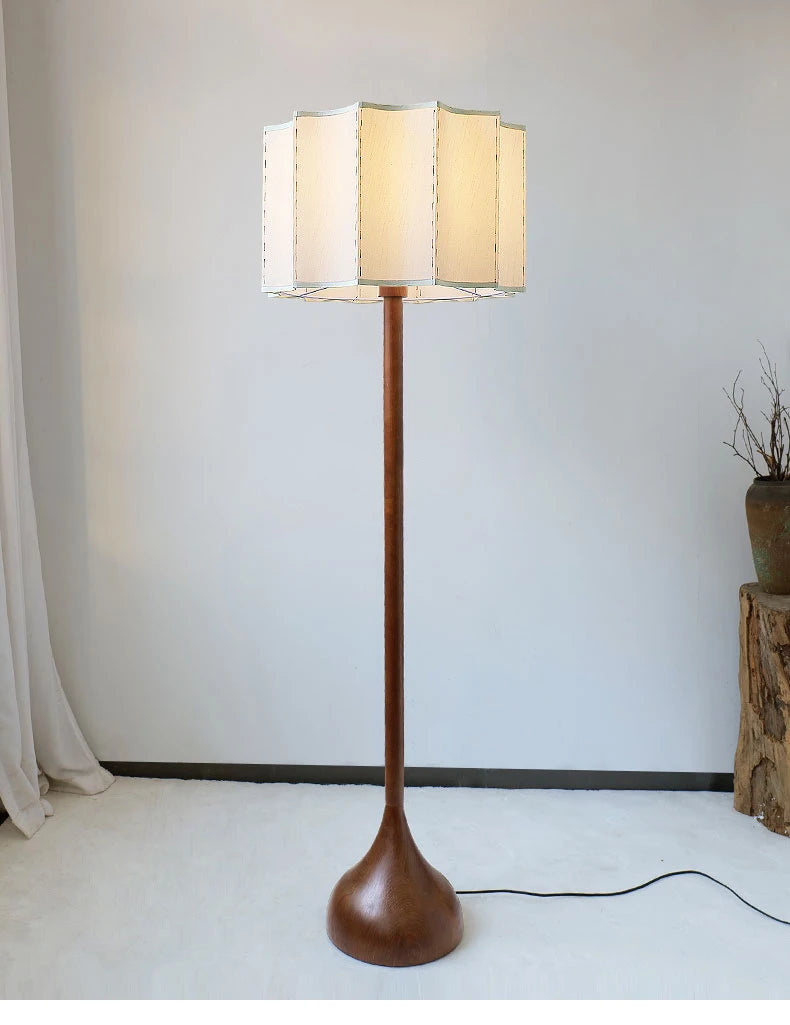 Wabi Sabi Style Wooden Standing Lamp