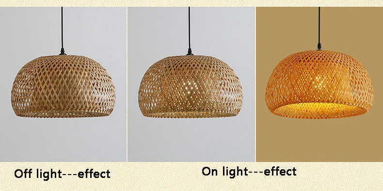 Bamboo Lantern 30cm Pendant Lamp