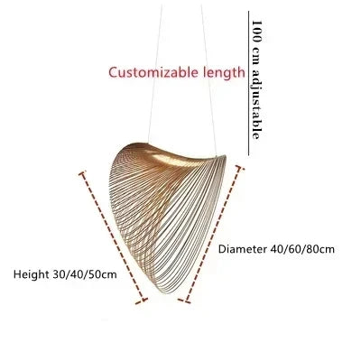 Birch Wood LED Pendant Light Nordic Designer Pendant Lamp