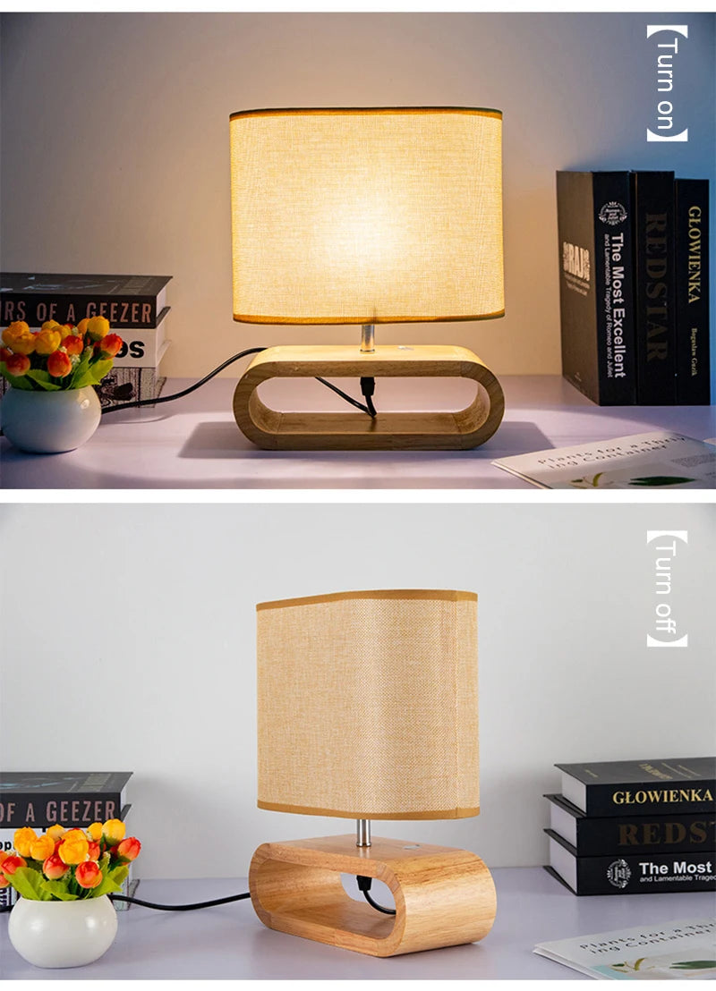 Wooden Table Lamp For Bedroom