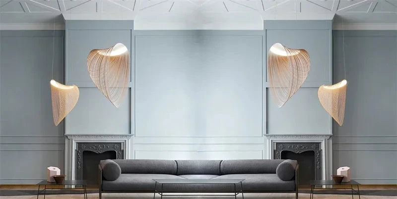 Birch Wood LED Pendant Light Nordic Designer Pendant Lamp