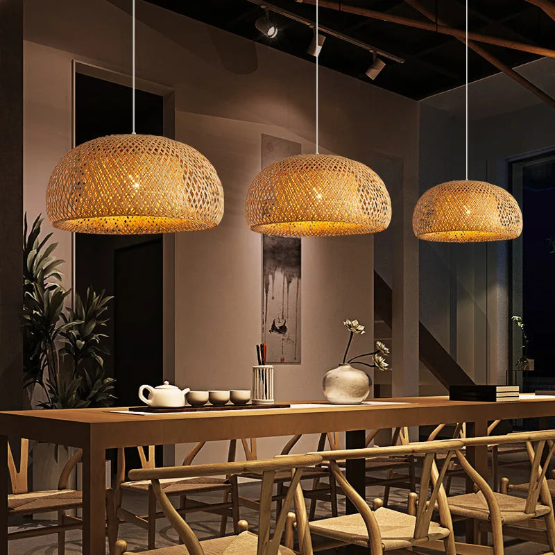 Bamboo Lantern 30cm Pendant Lamp