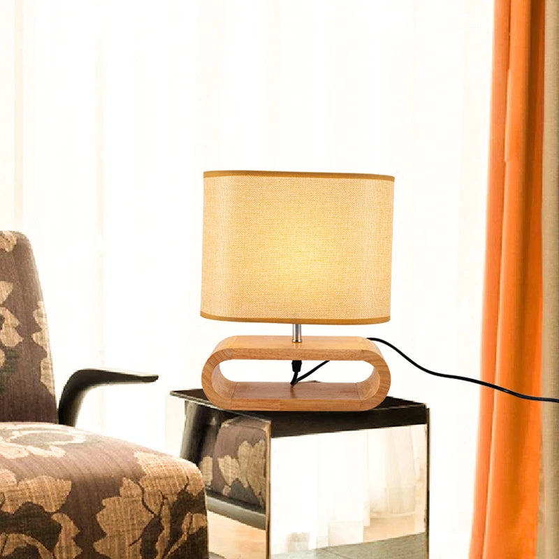 Wooden Table Lamp For Bedroom