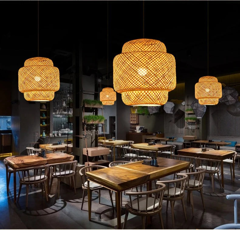 Bamboo Lantern 30cm Pendant Lamp