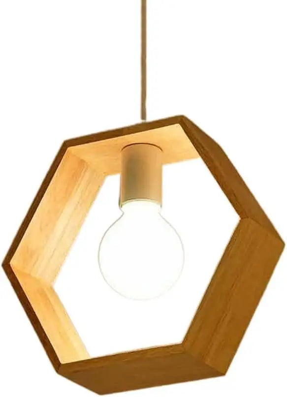 Creative Geometry Wood Pendant Light