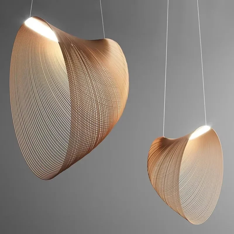 Birch Wood LED Pendant Light Nordic Designer Pendant Lamp